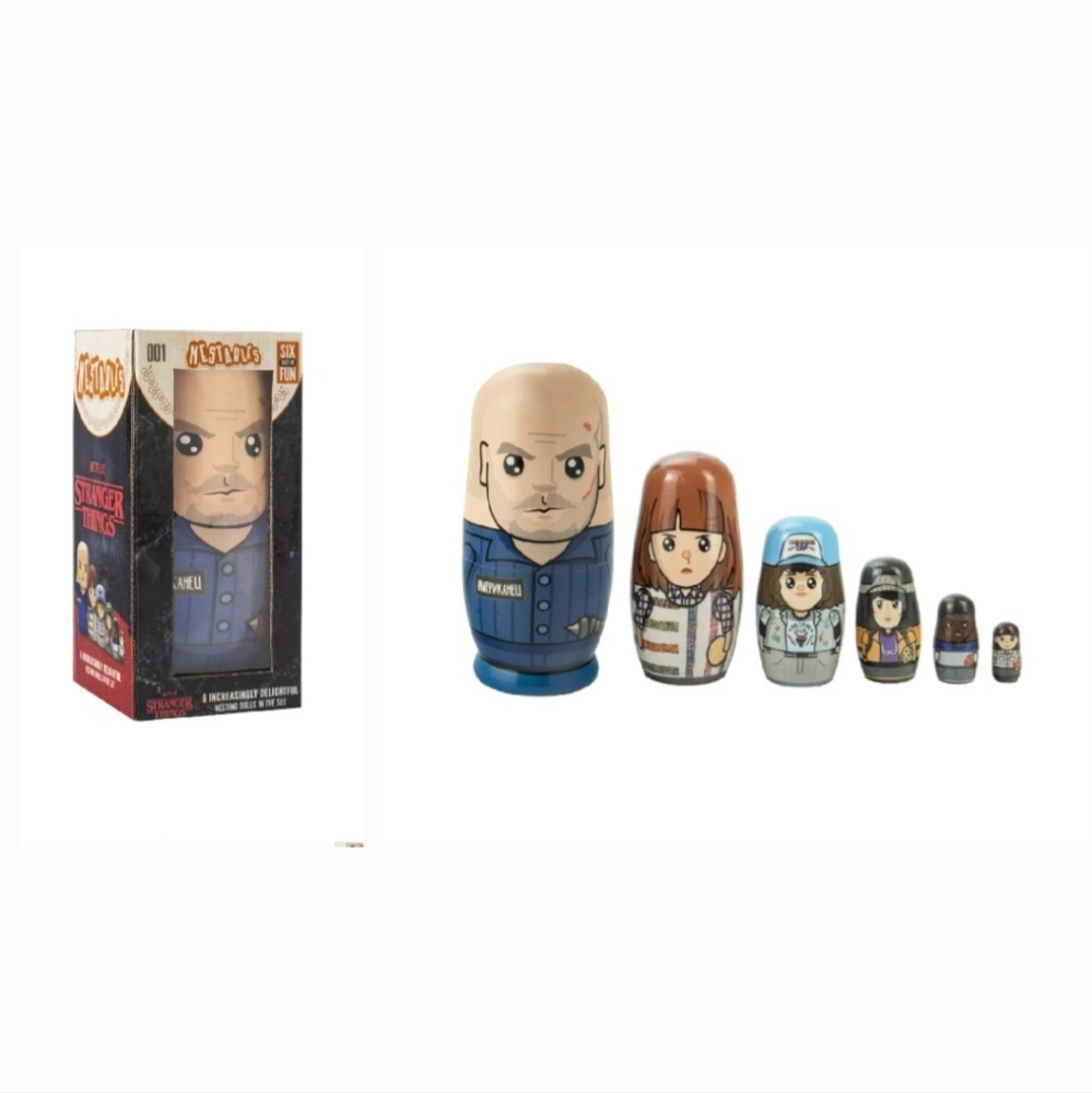 : Collectible Netflix Stranger Things Season 4 Set of 6 Nestables Nesting Dolls